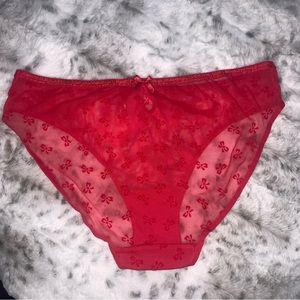 Victoria’s Secret bikini panties, NWT, red lace, XL (never worn!)